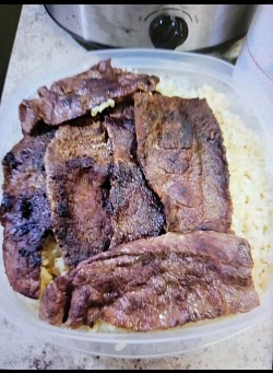 STEAK & BROWN RICE (UNCLE BEN'S)